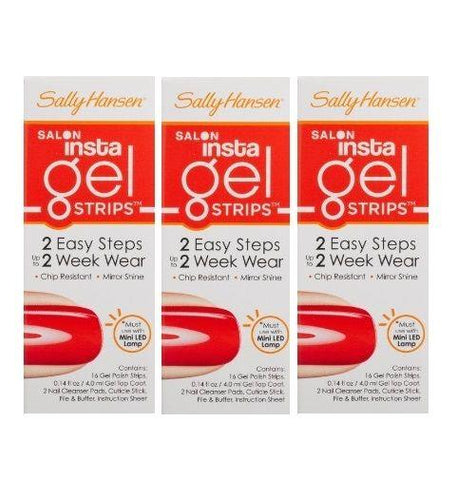 LOT OF 3 -Sally Hansen INSTA GEL Strips, 16-Strips Chip Resistant 250 GET JUICED, Manicure/Pedicure Tools & Kits, Sally Hansen, makeupdealsdirect-com, [variant_title], [option1]