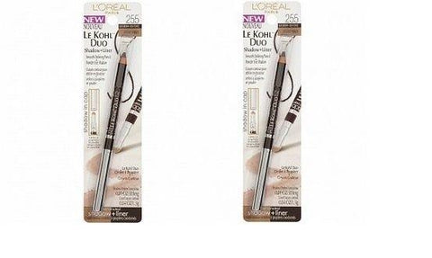 Lot Of 2 Loreal Le Kohl Duo Eye Shadow + Liner # 255 Black Brown, Hazelnut, Eyeliner, L'Oreal, makeupdealsdirect-com, [variant_title], [option1]