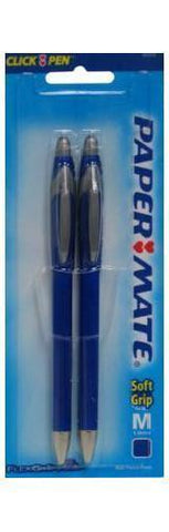Paper Mate Flexgrip Elite Retractable Medium Tip Ballpoint Pens, 2 Blue Ink Pens, Ballpoint Pens, Paper Mate, makeupdealsdirect-com, [variant_title], [option1]