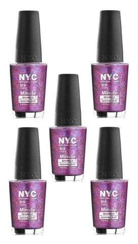 Lot Of 5 - New York Color In A New York Color Minute Nail Polish Big City Dazzle, Nail Polish, NYC, makeupdealsdirect-com, [variant_title], [option1]