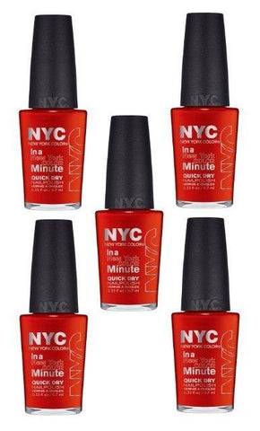 Lot Of 5 -nyc In A New York Color Minute Quick Dry Nail Polish 221 Spring Street, Nail Polish, NYC, makeupdealsdirect-com, [variant_title], [option1]