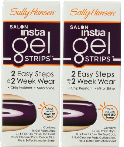 LOT OF 2 -Sally Hansen INSTA GEL Strips, 16-Strips-Chip Resistant - TROUBLEMAKER, Manicure/Pedicure Tools & Kits, Sally Hansen, makeupdealsdirect-com, [variant_title], [option1]