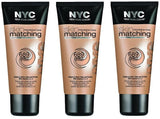 NYC Skin Matching Foundation, 689 Medium To Deep CHOOSE YOUR PACK, Foundation, Nyc, makeupdealsdirect-com, Pack of 3, Pack of 3