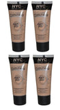 NYC Skin Matching Foundation, 687 Light To Medium CHOOSE YOUR PACK, Foundation, Nyc, makeupdealsdirect-com, Pack of 4, Pack of 4