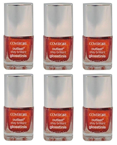Covergirl Outlast Stay Brilliant Glosstini Polish, 610 Rogue Red Choose Pack, Nail Polish, Covergirl, makeupdealsdirect-com, Pack of 6, Pack of 6
