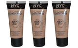NYC Skin Matching Foundation, 687 Light To Medium CHOOSE YOUR PACK, Foundation, Nyc, makeupdealsdirect-com, Pack of 3, Pack of 3