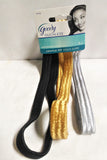 Goody Ouchless Hair Bands, Ties, And Accessories, Hair Ties & Styling Accs, reddonut, makeupdealsdirect-com, 3PC Headbands Black/Silver/Gold, 04750, 3PC Headbands Black/Silver/Gold, 04750