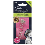 Goody Ouchless Hair Bands, Ties, And Accessories, Hair Ties & Styling Accs, reddonut, makeupdealsdirect-com, Style+Adorn Silver Rose, 06189, Style+Adorn Silver Rose, 06189