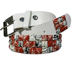 Metal Pyramid Splatter Studded Leather Belt Uni-sex Mens Womens