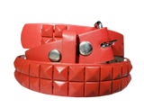  KIDS COLORS METAL STUDDED BONDED LEATHER BELT w REMOVABLE BUCKLE MANY COLORS, , reddonut.com, reddonut.com