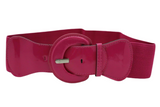  Casual Women Wide Belt Hip High Waist Blue Elastic Waistband Fashion, , reddonut.com, reddonut.com