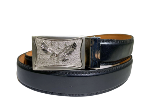Men's Belt Leather Dress Casual Automatic Lock Eagle,Unicorn, Bull Buckle Design