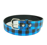  Checker Printed Leather Belt Checkered Unisex Mens Womens Plaid Punk Goth Rock, , reddonut.com, reddonut.com